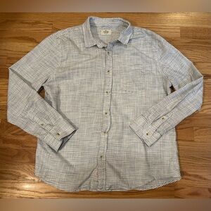 Marine Layer black and White Striped Casual Button Down Shirt